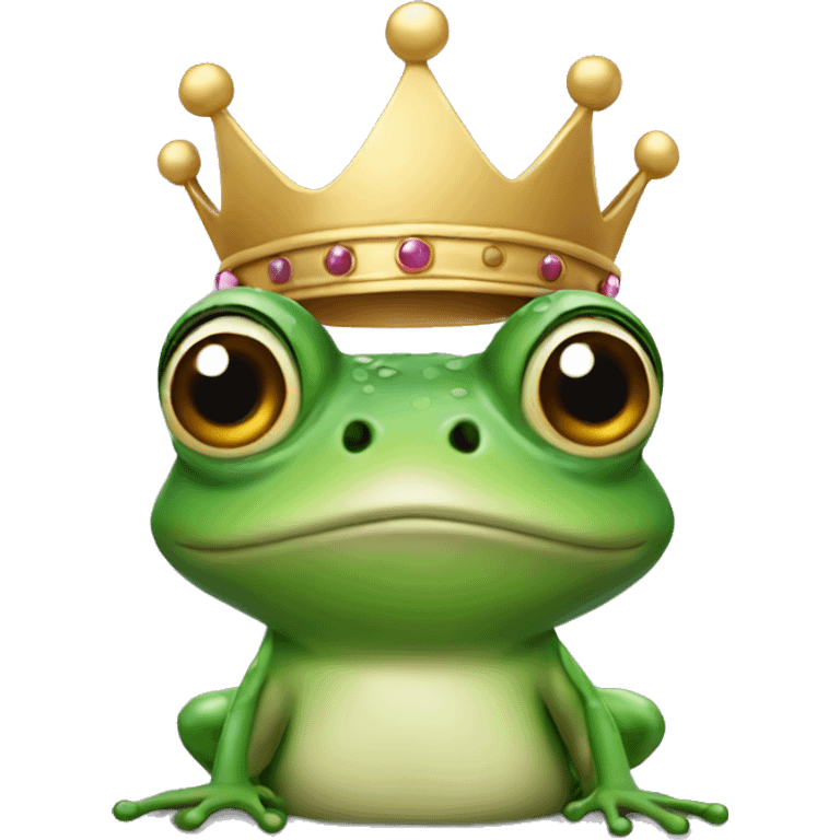 Frog wearing a crown emoji