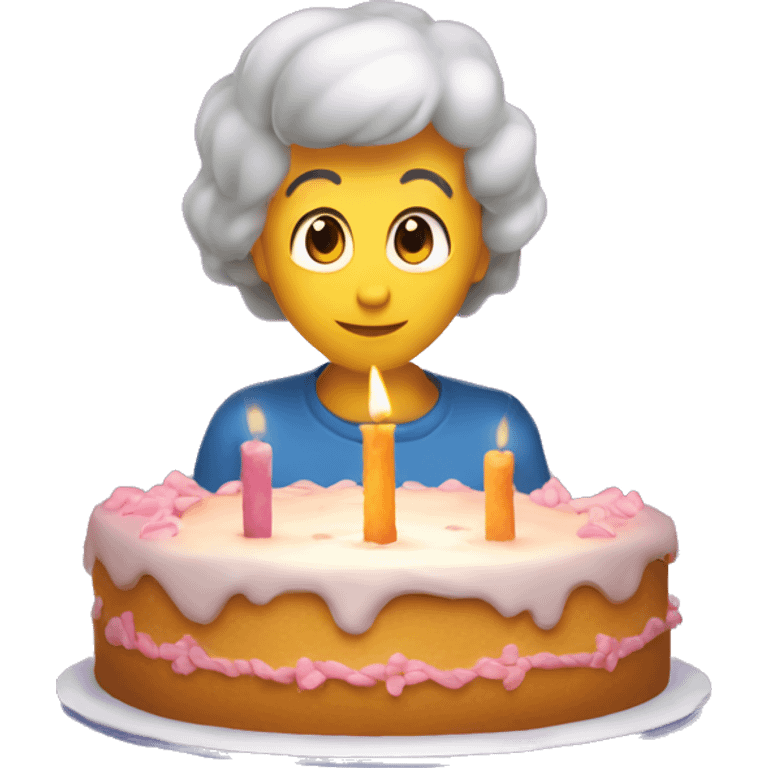 Tarta de cumpleaños con velas 🕯️  emoji