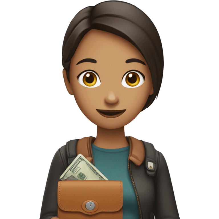 girl with wallet in hand emoji