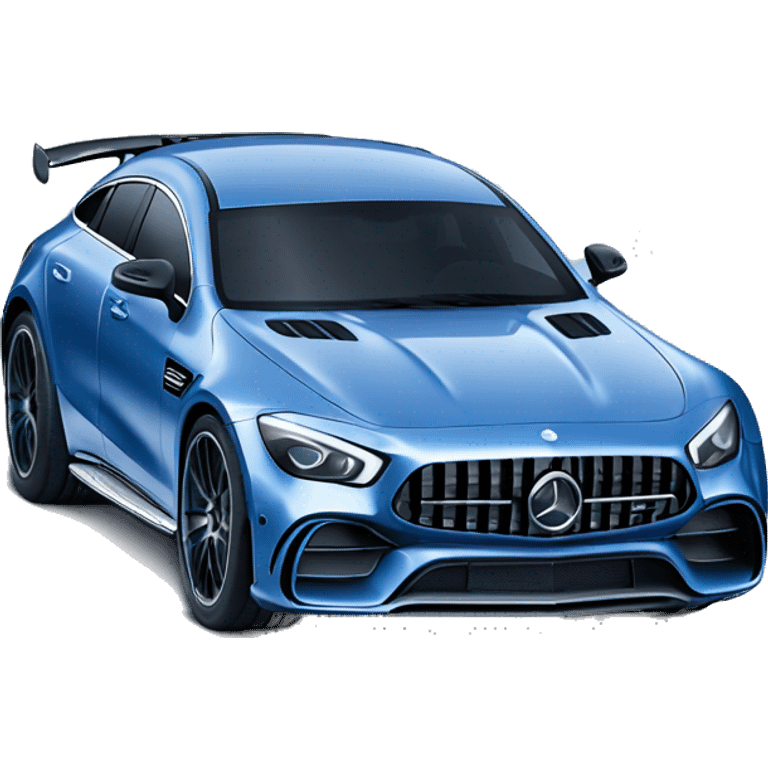 A blue Mercedes amg gt 4 door emoji