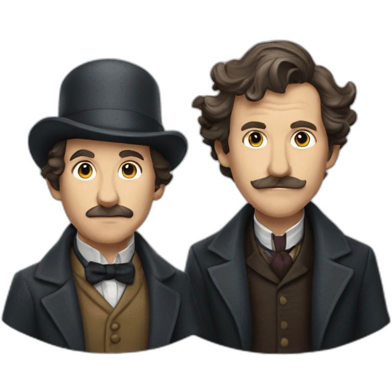 Sherlock Holmes and Watson emoji