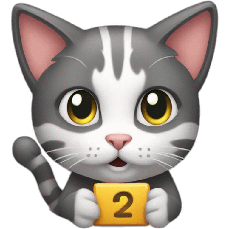 a cat playing video game emoji