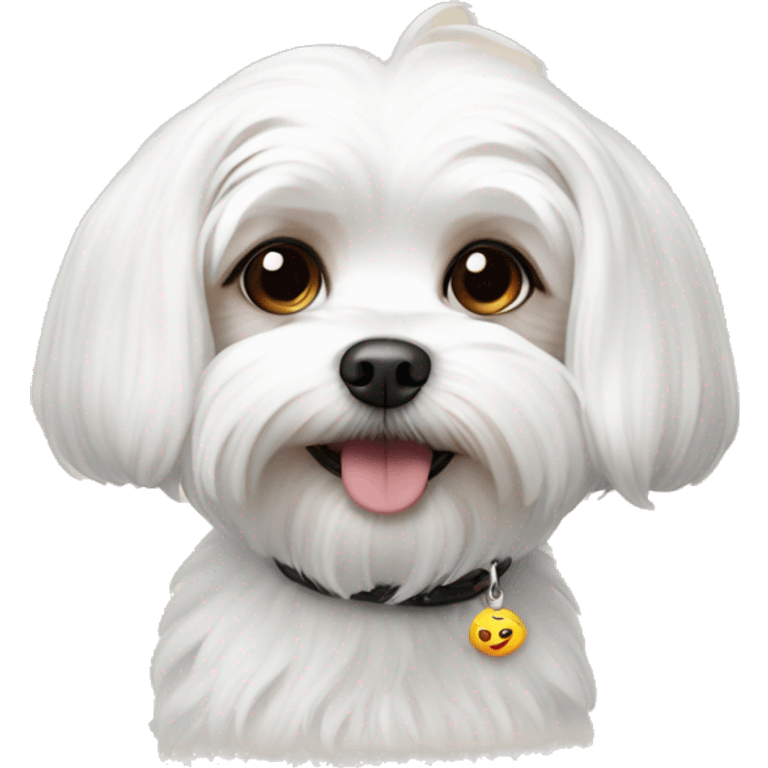 Maltese with Cannes small dog   emoji