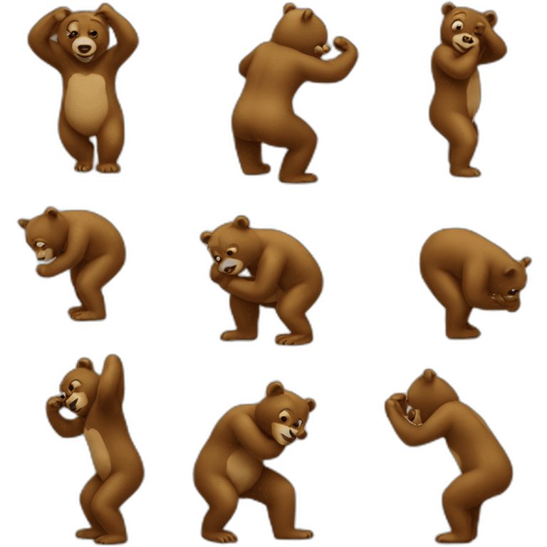 Un ours qui twerk emoji