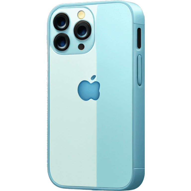 iPhone 13 Pro in light blue colour emoji