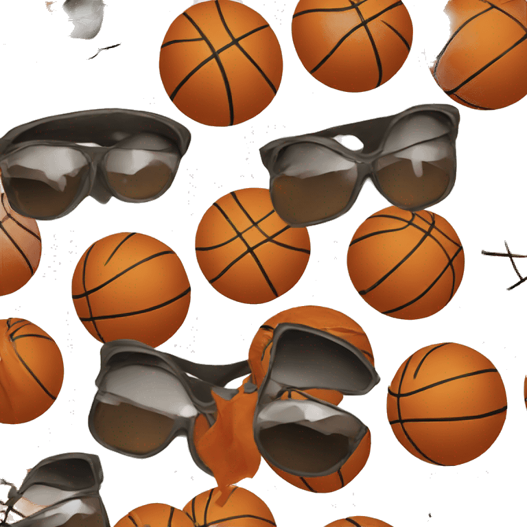 Basketball with sunglasses  emoji