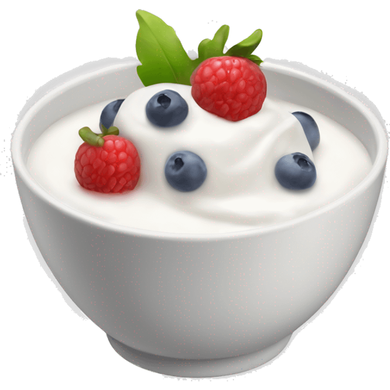 bowl of yogurt with fruit on top emoji