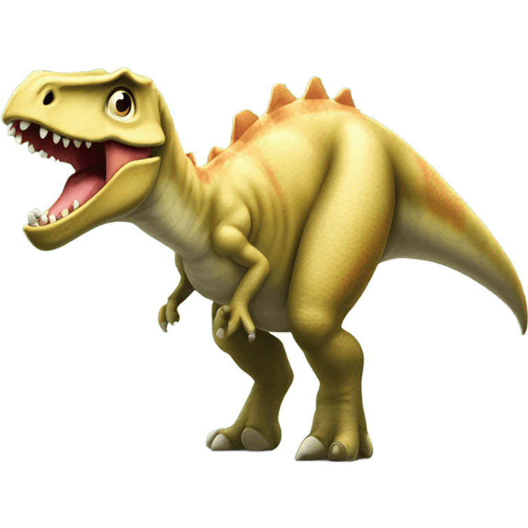 Dinosaurio con dinero emoji