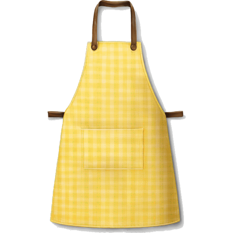 Realistic yellow kitchen apron isolated  emoji