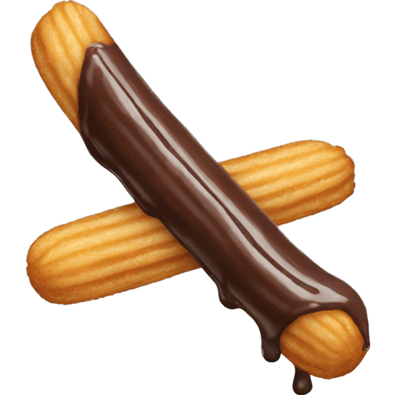 Chocolate dipped churro  emoji