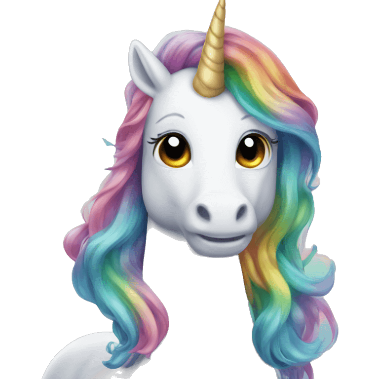 Rainbow mermaid unicorn  emoji