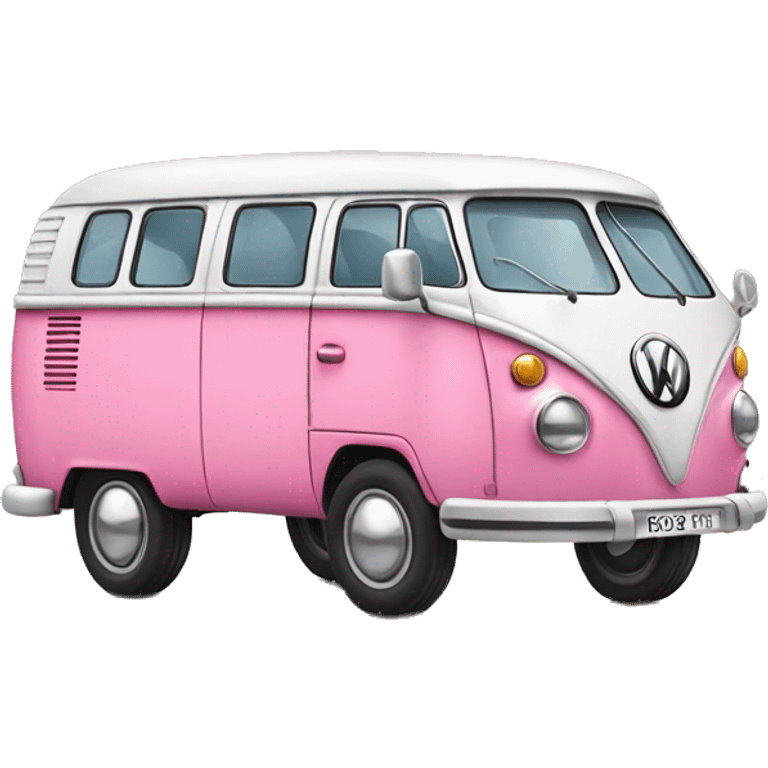 pink Volkswagen bus￼ emoji