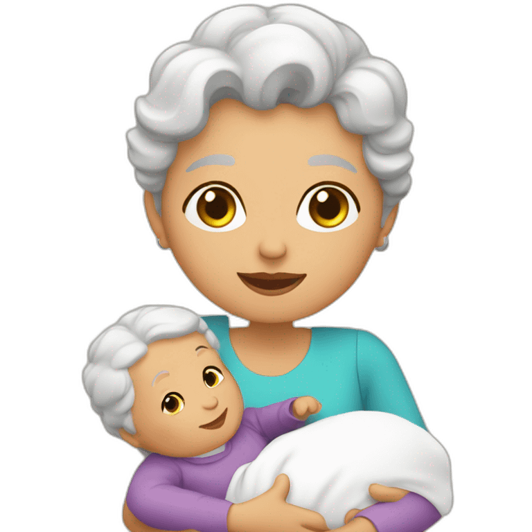 Abuela con bebé emoji