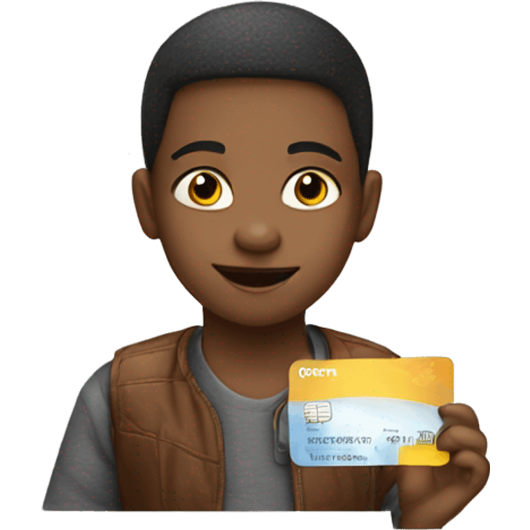 Child with credit card  emoji