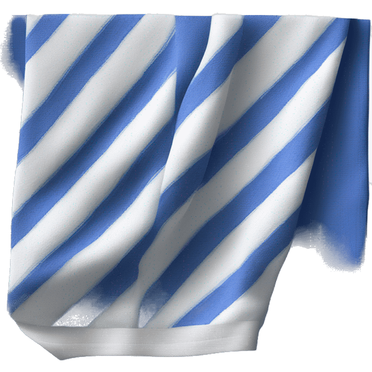 Realistic folded cobalt blue dish towel emoji