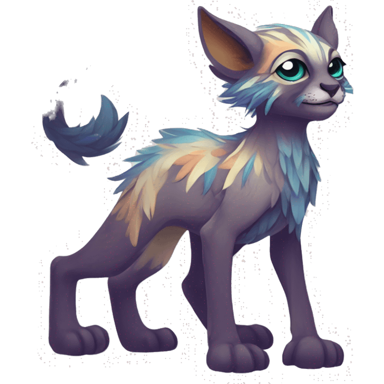 Colorful vernid fantasy creature LiLaiRa GriffSnuff Kamirah Falvie whiskers paws full body emoji