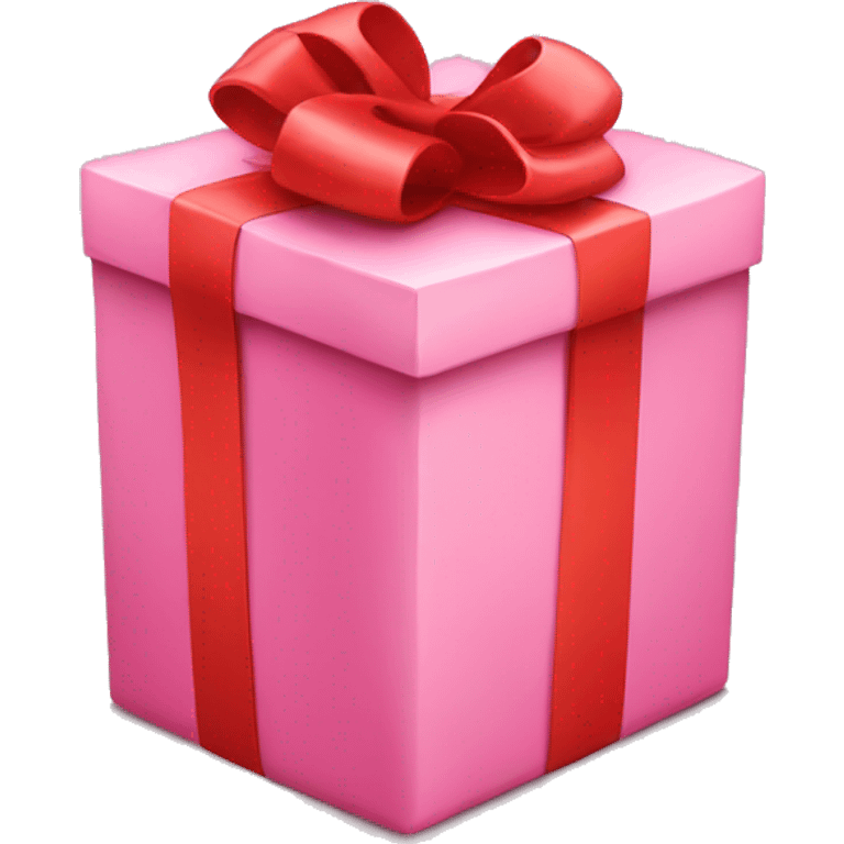 Pink present with a red bow emoji