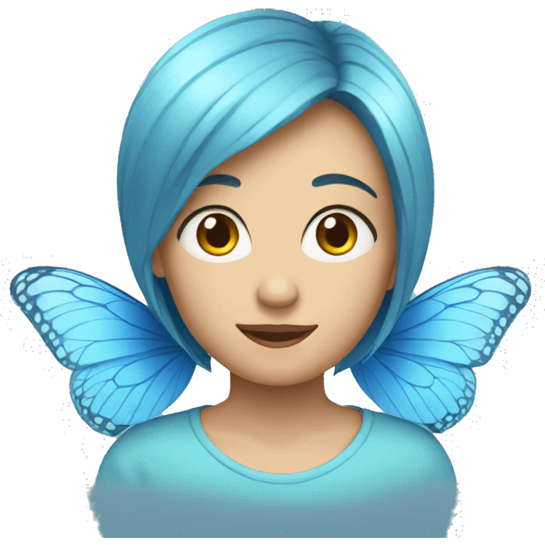 blue butterfly emoji