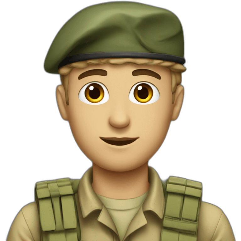 israeli soldier in 80s attire emoji