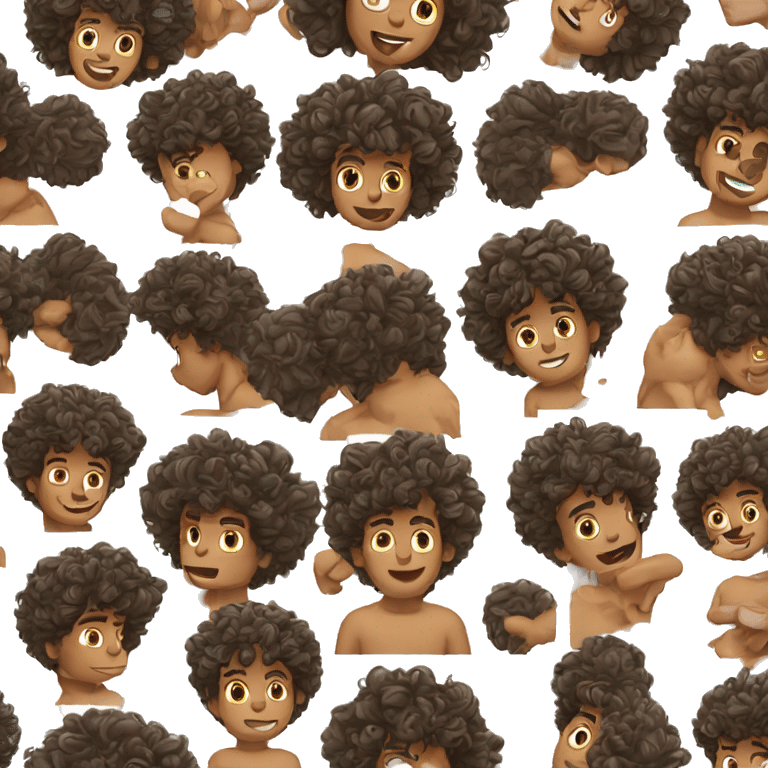 CUrly hair men emoji