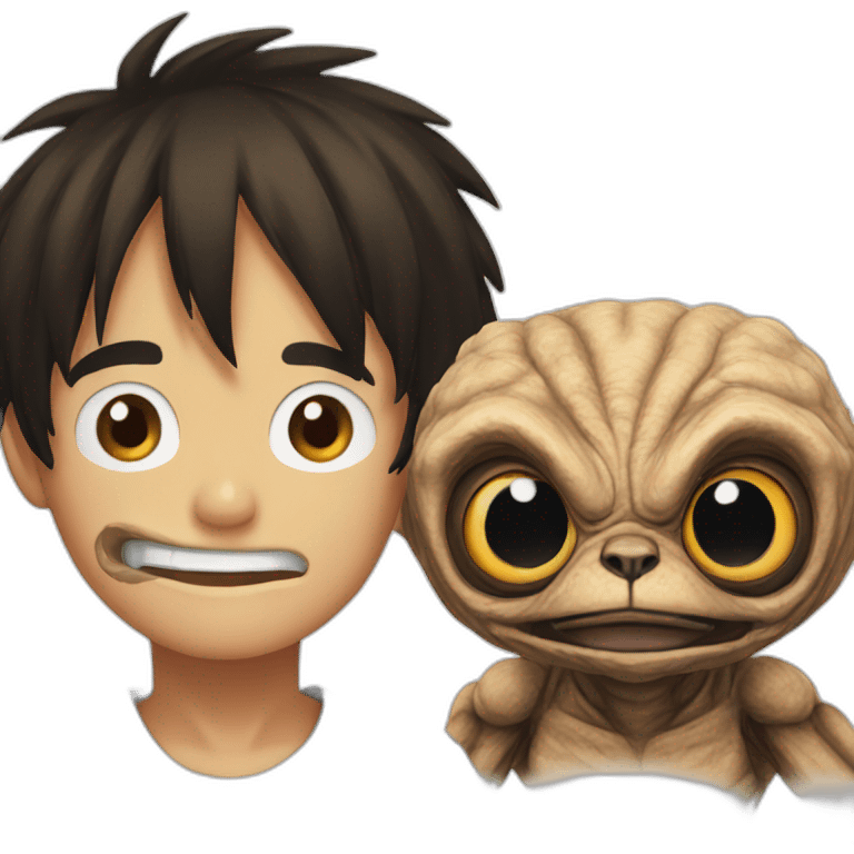 Luffy and E.T  emoji