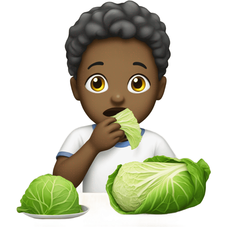 The child eats cabbage emoji