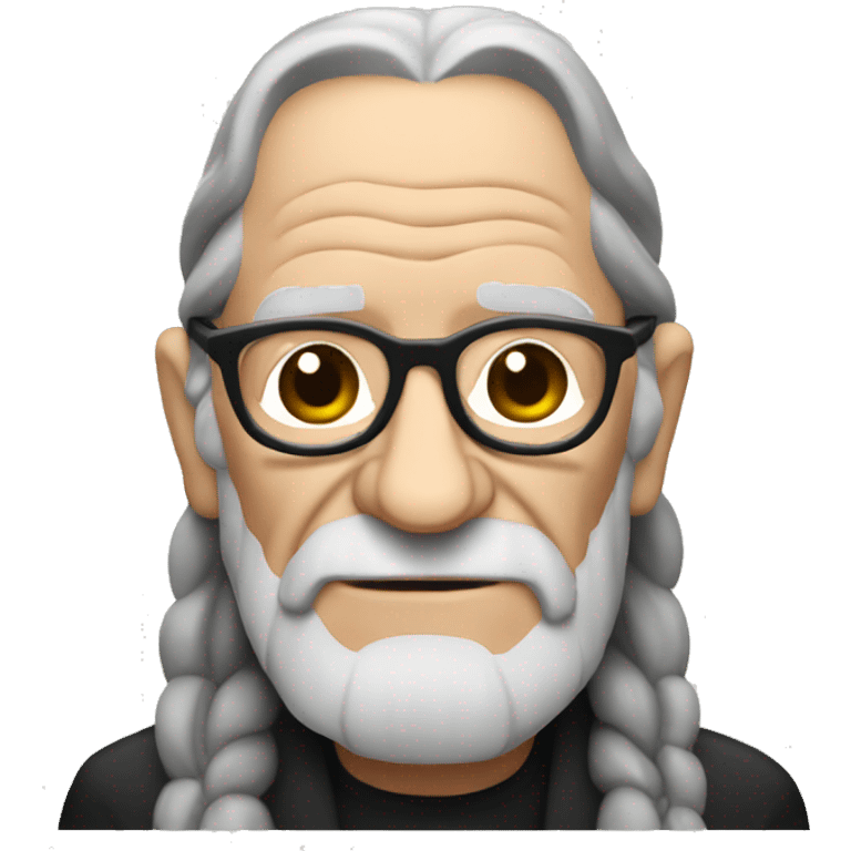 Willie Nelson with glasses emoji