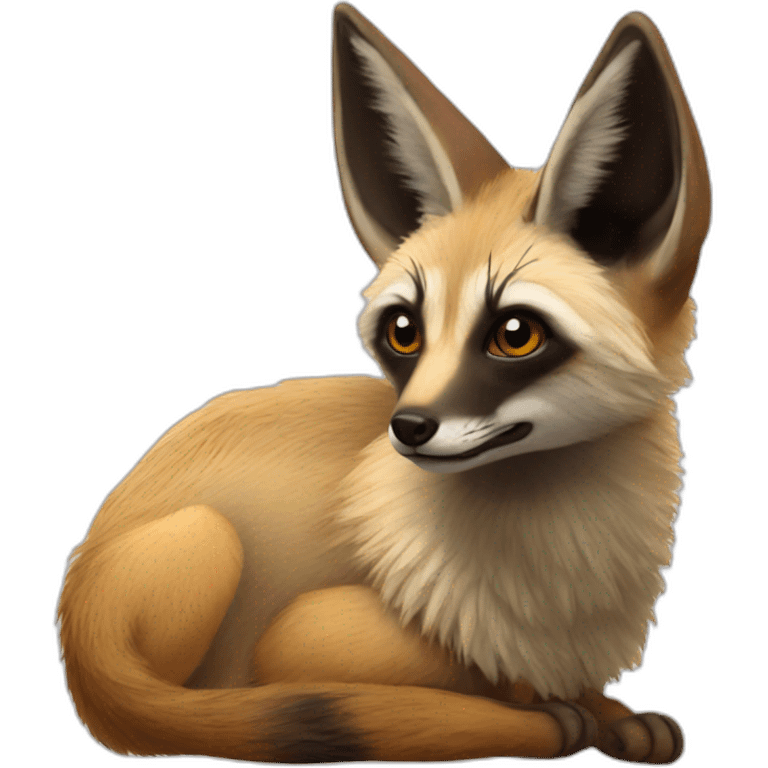 bat eared fox emoji