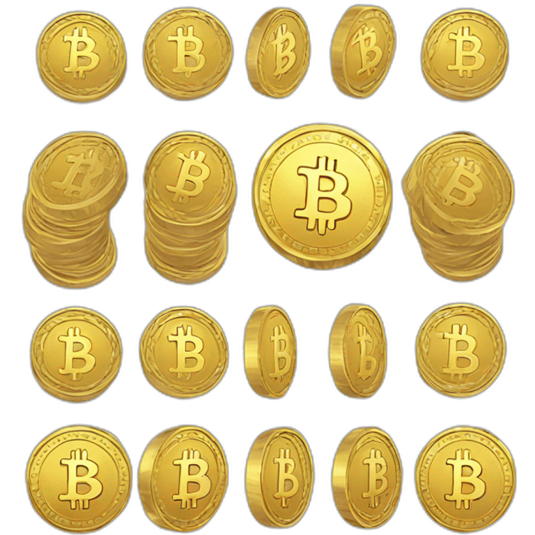 gold coin bitcoin emoji