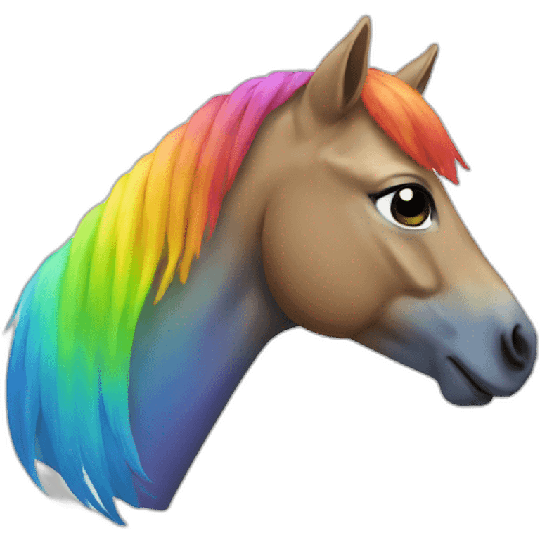 Rainbow horse emoji