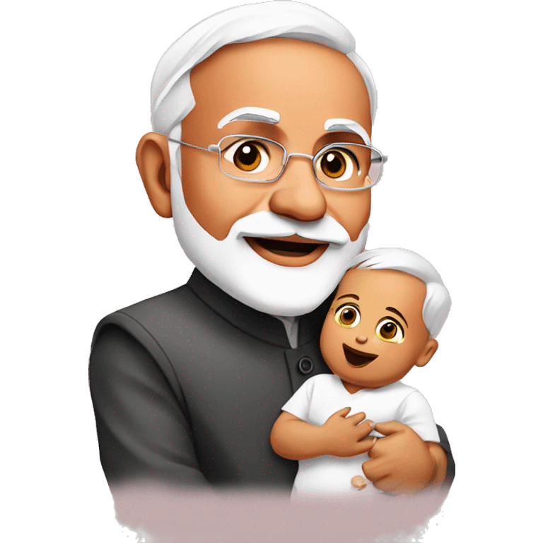 narendra modi with baby emoji