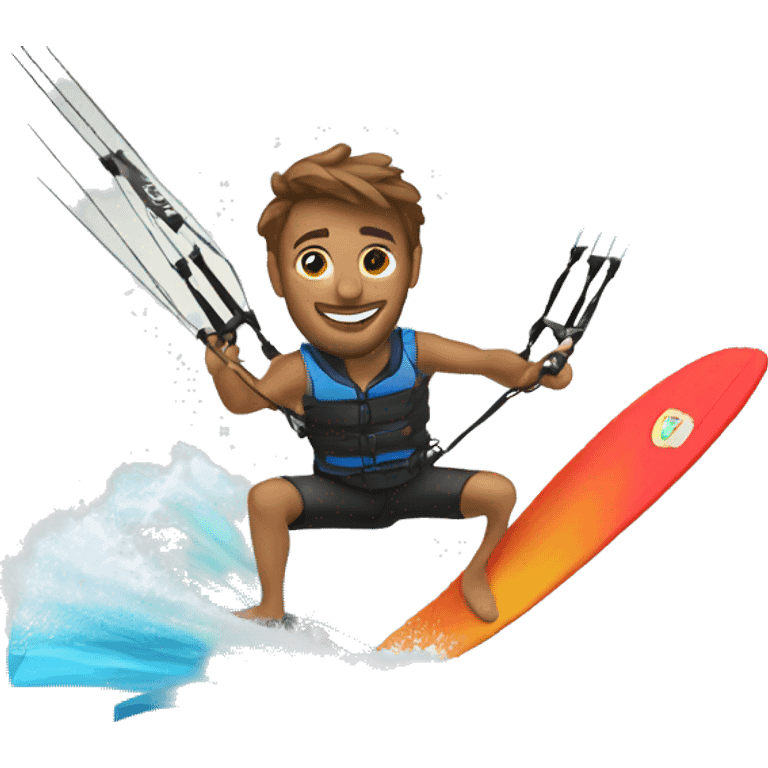 Guy kitesurfing  emoji