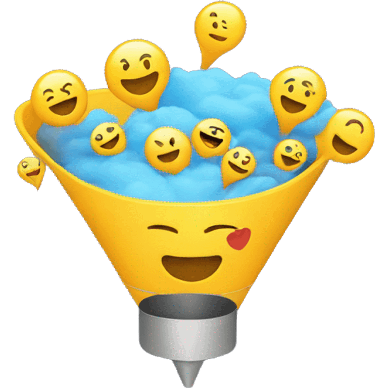 funnel sales with emojis smile emoji