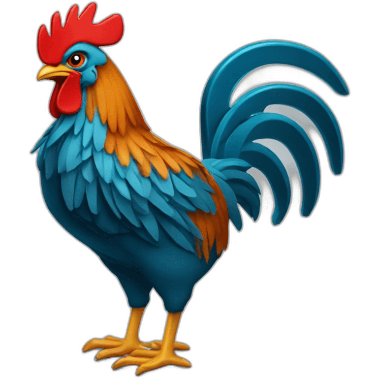 rooster with wrench emoji