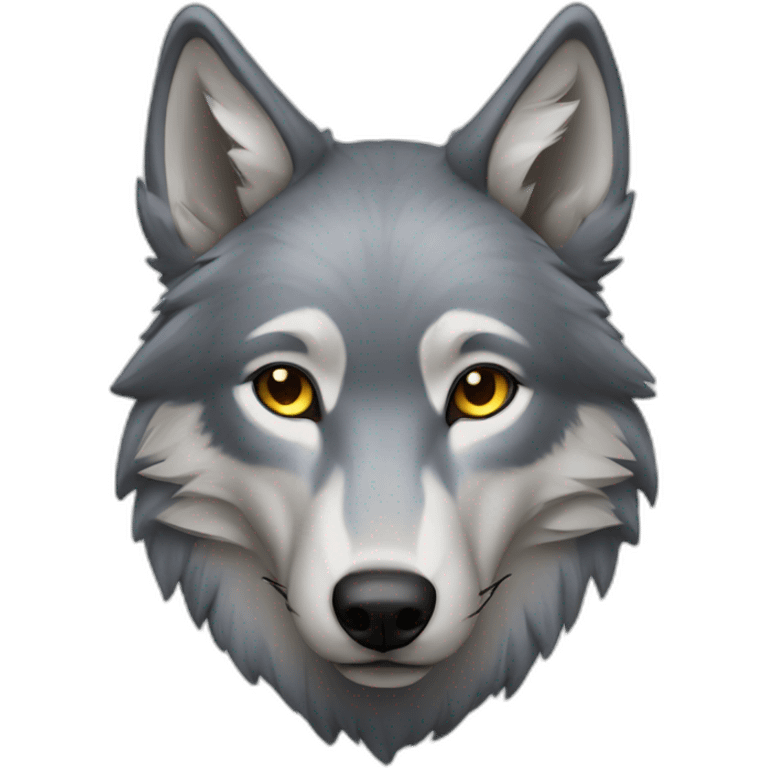 grey wolf with a saphyr on his forhead emoji