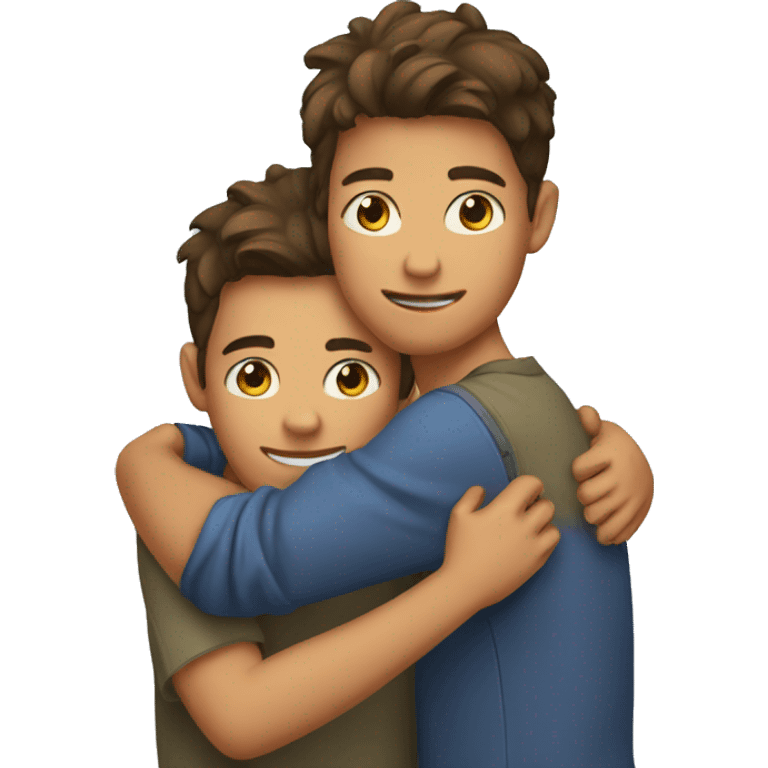 Two boys with hand on each other's shoulders  emoji