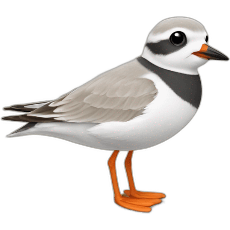 smiling piping plover emoji