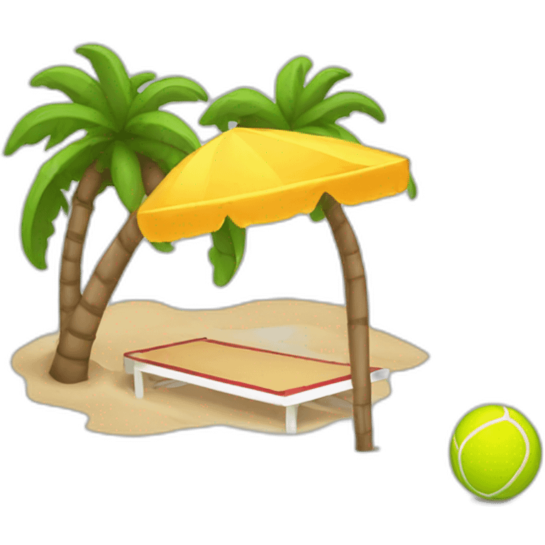 beach tennis emoji