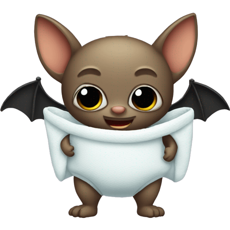 a bat with a diaper emoji