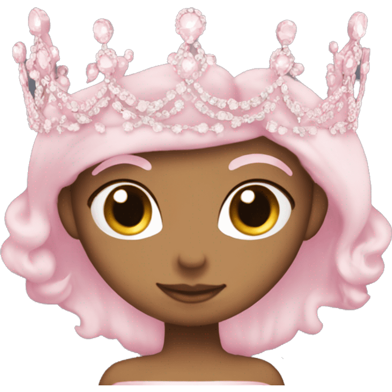 dainty light pink tiara emoji