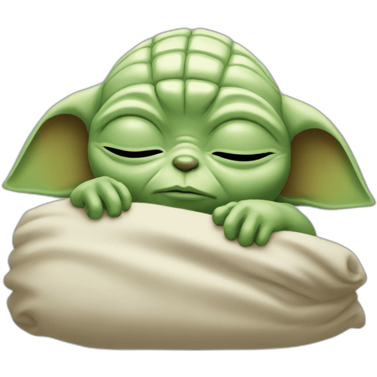 Bayby yoda sleeping emoji