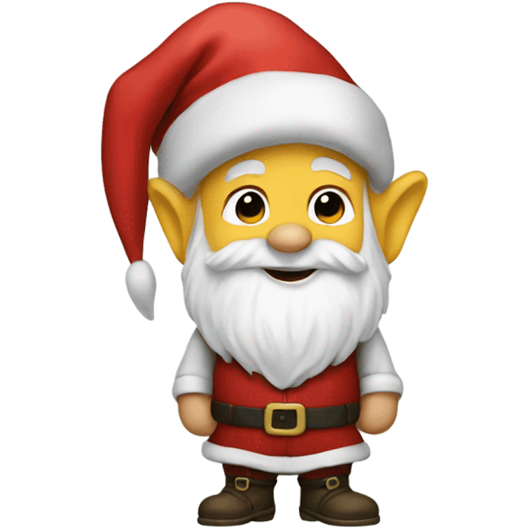 Gnome wearing Santa emoji