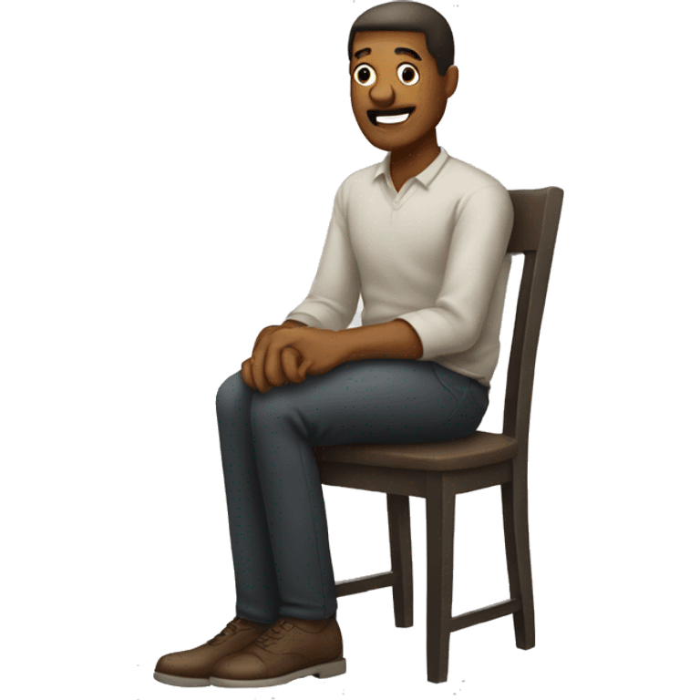 Man sitting on a chair emoji