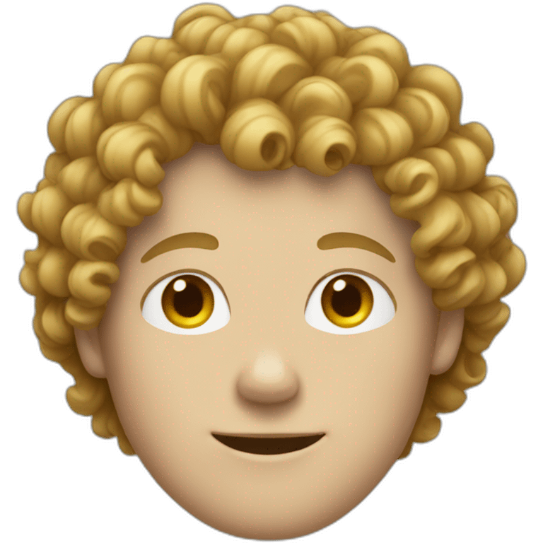 white boy with curly hair emoji