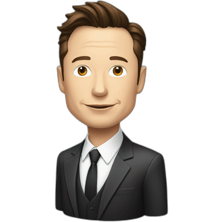 elon musk with a suit standing  emoji