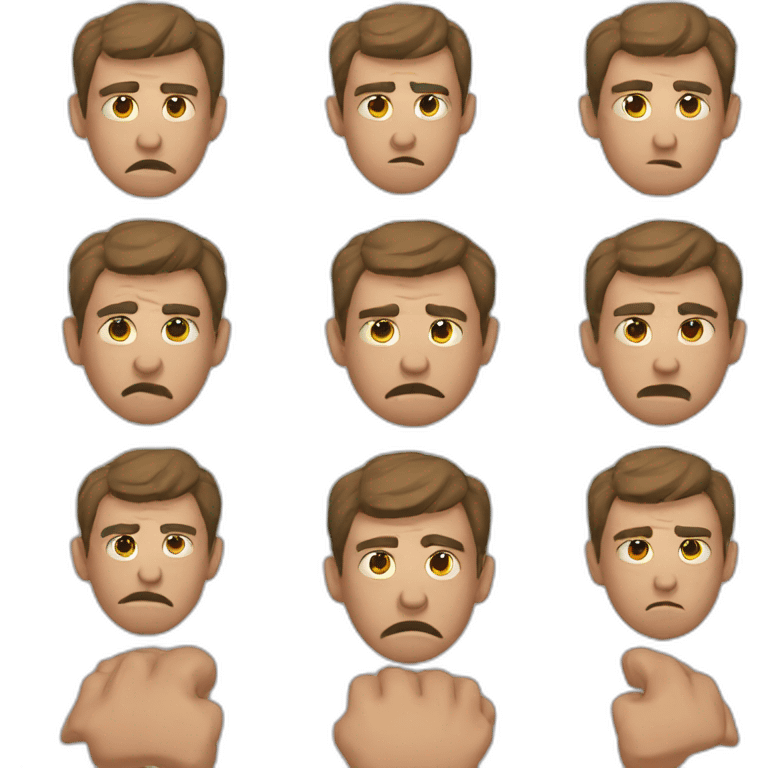 Upset man emoji