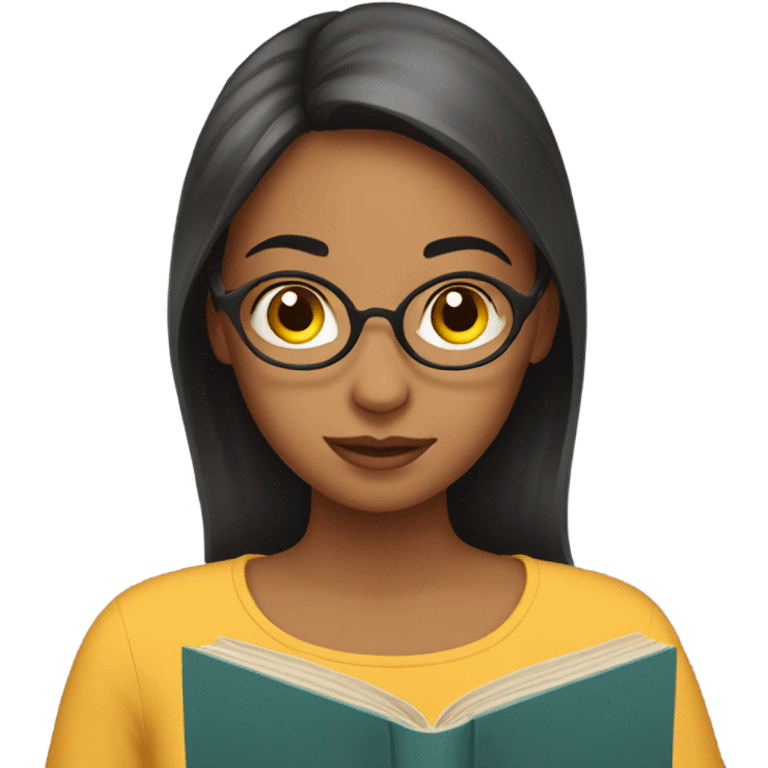 Girl reading a book emoji