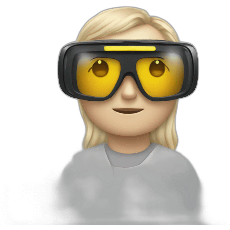 iphone style emoji with virtual reality glasses  emoji