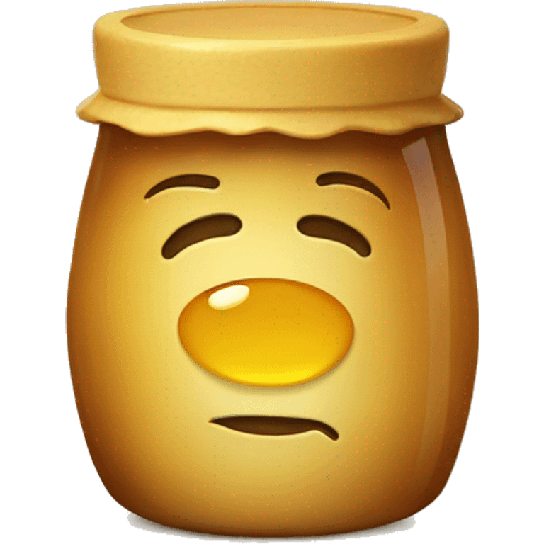 Honey pot with face emoji