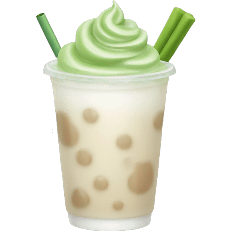 Iced matcha latte emoji